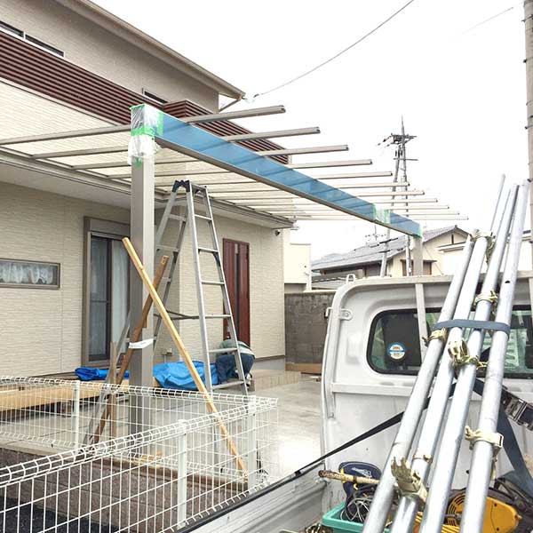 サンルーフ修繕中の写真